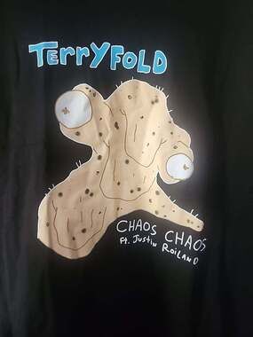 Rick and Morty  Terryfolds Chaos Choas Album Shirt Large New B7 Excellent